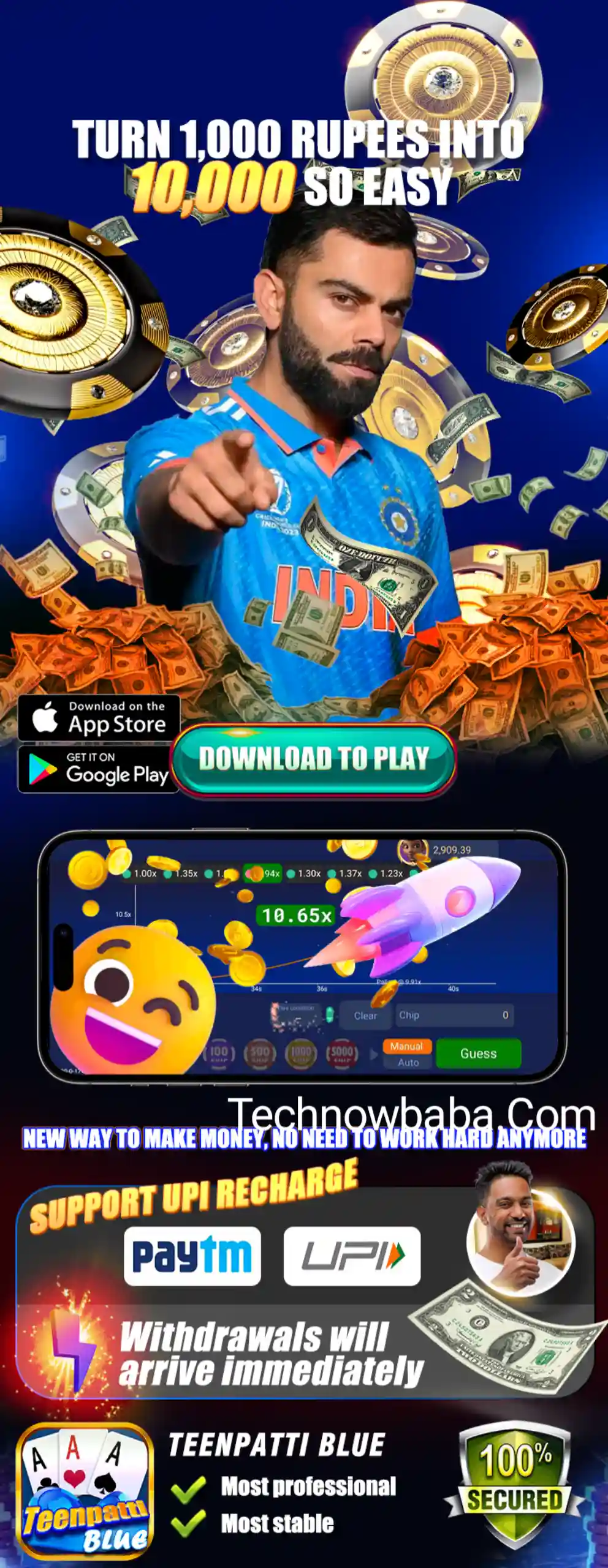 Teen Patti Blue Apk TechNow Baba